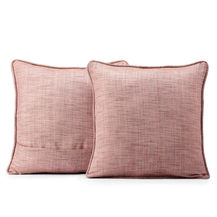 Rosey Pink Faux Raw Silk Cushion Covers - Pair (2 pcs.)