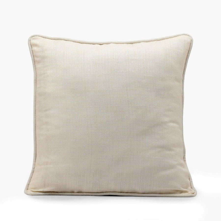 French Ivory Faux Raw Silk Cushion Covers - Pair (2 pcs.)