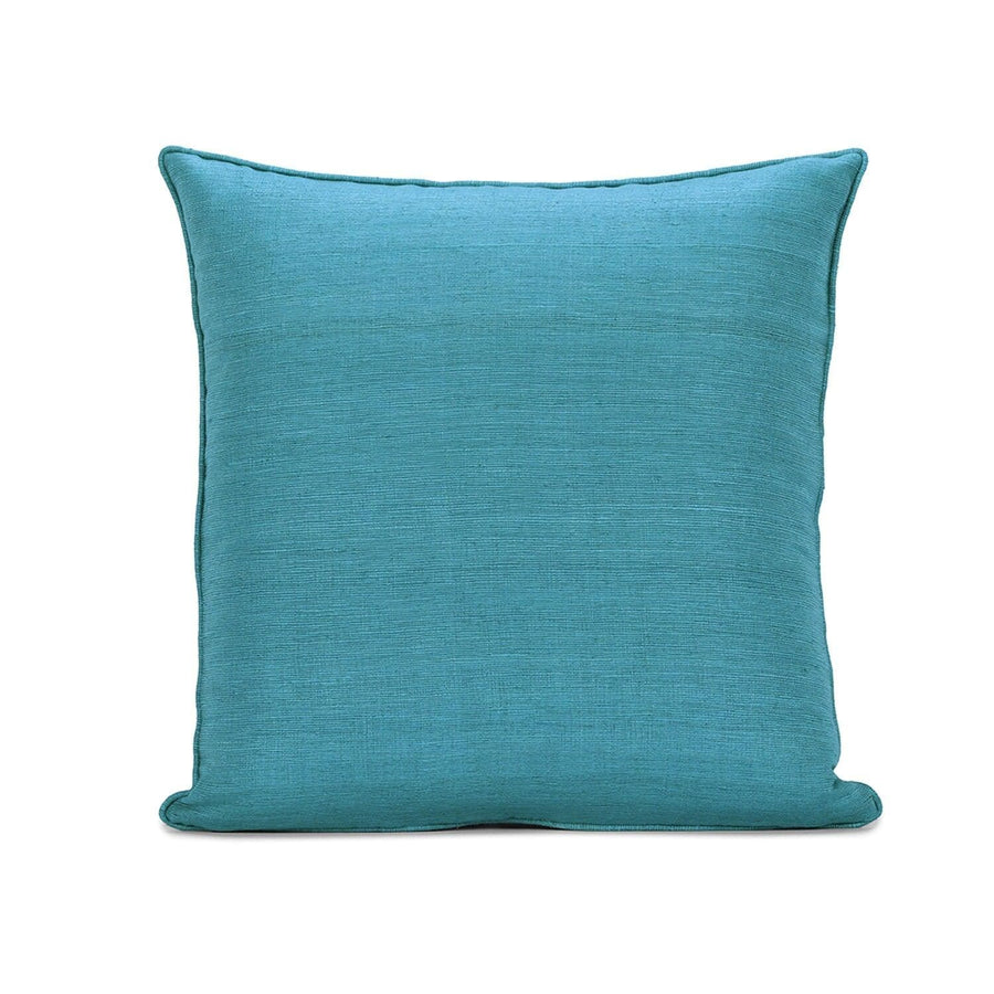 Cozumel Blue Raw Faux Silk Cushion Covers - Pair (2 pcs.)