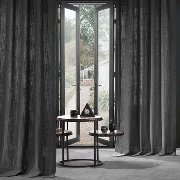 Slate Grey Heavy Faux Linen Custom Curtain - HalfPriceDrapes.com
