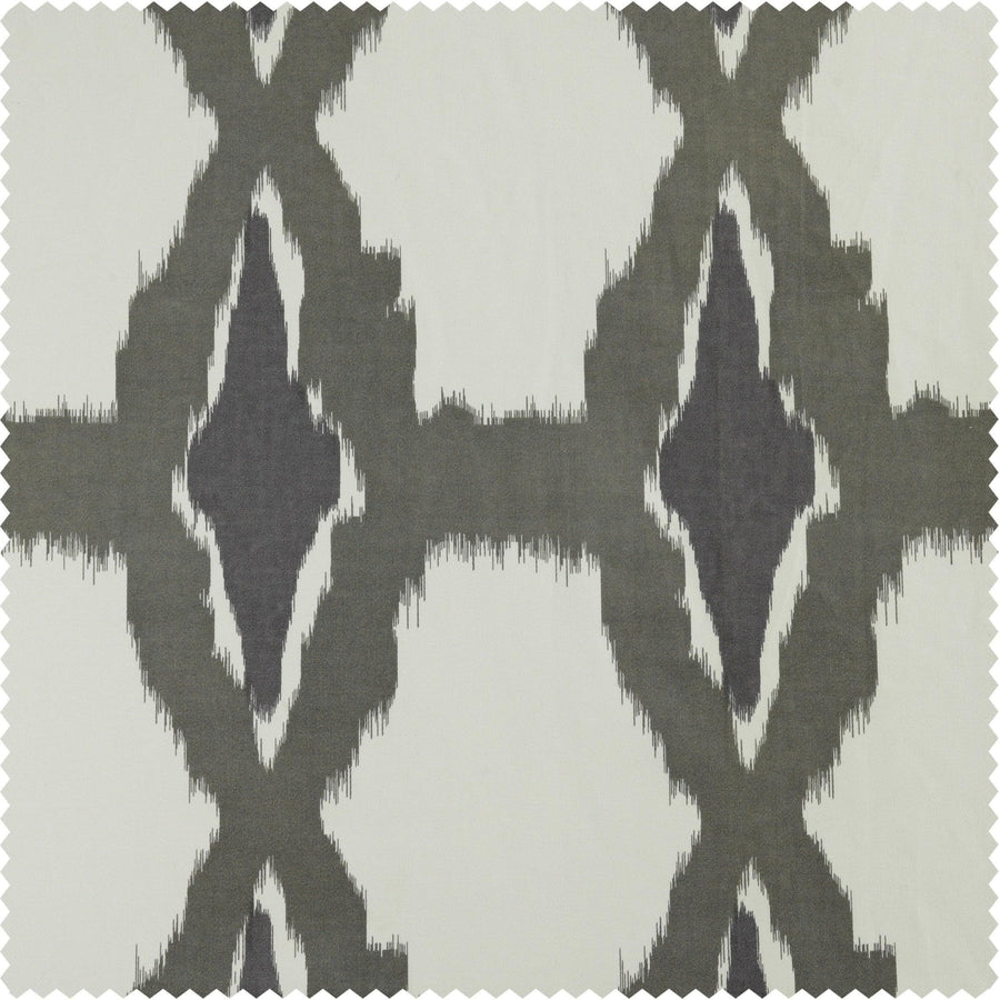 Sorong Beige Printed Cotton Custom Curtain - HalfPriceDrapes.com