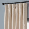 Chanterelle Taupe Vintage Cotton Velvet Curtain