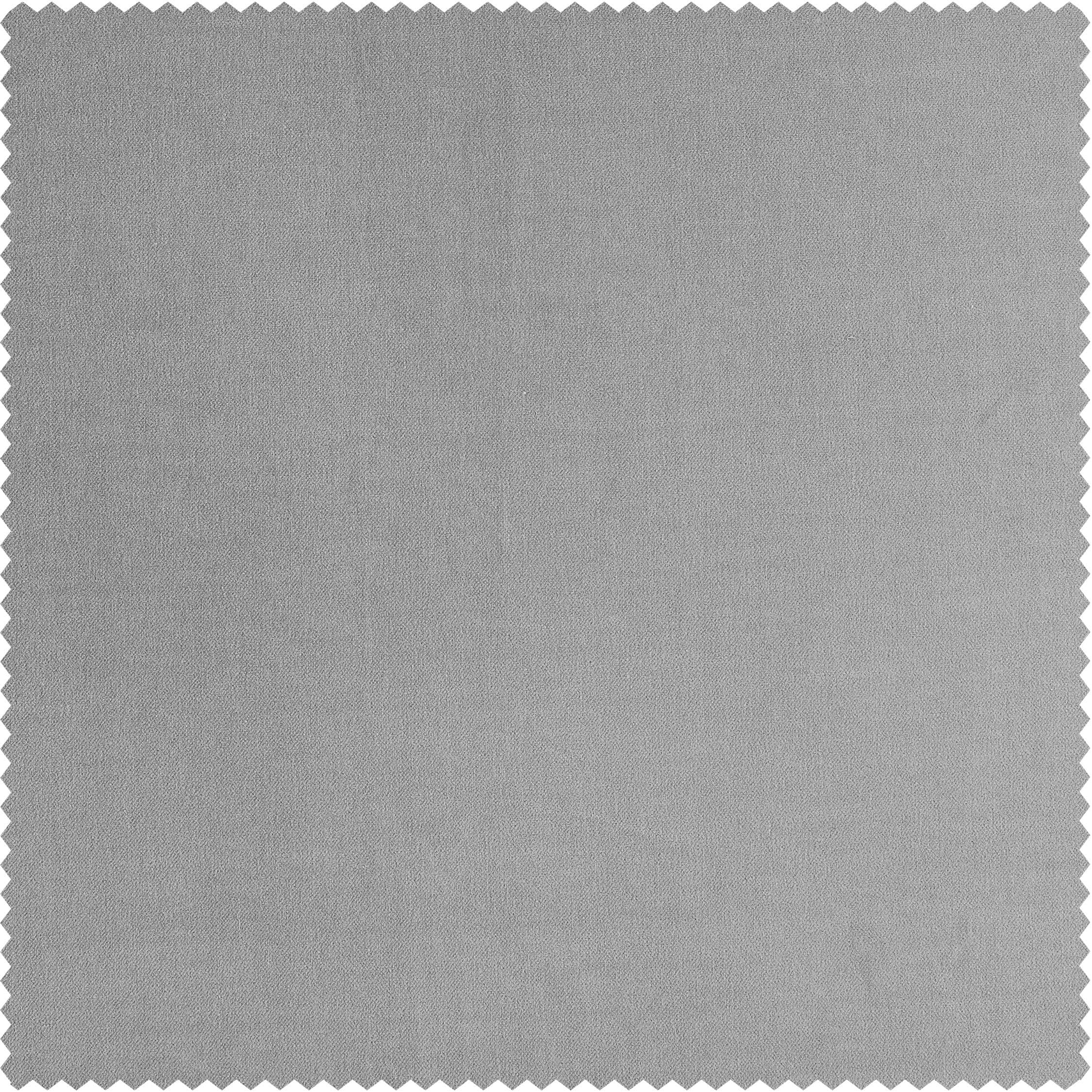 Contempo Grey Vintage Cotton Velvet Room Darkening Curtain