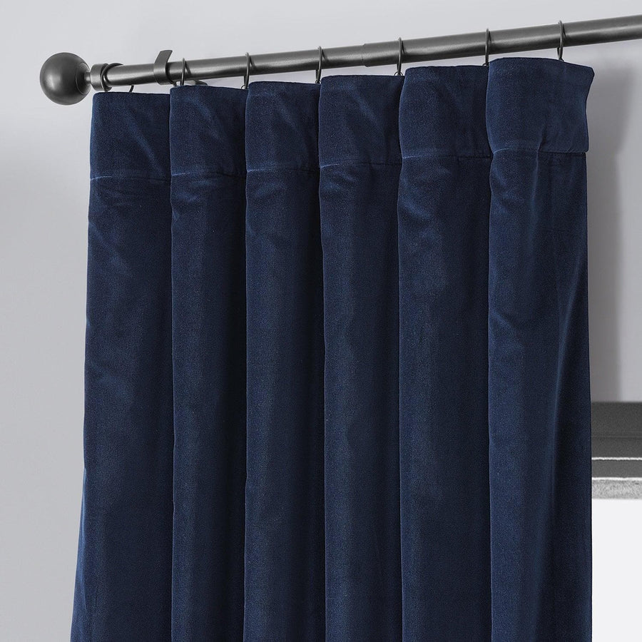 Astrology Blue Vintage Cotton Velvet Curtain