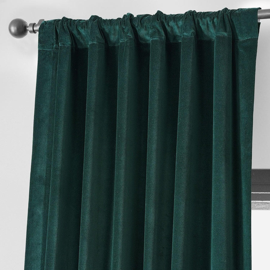 Dublin Green Vintage Cotton Velvet Curtain