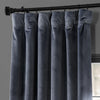 Iron Stone Grey Urban Lush Velvet Curtain
