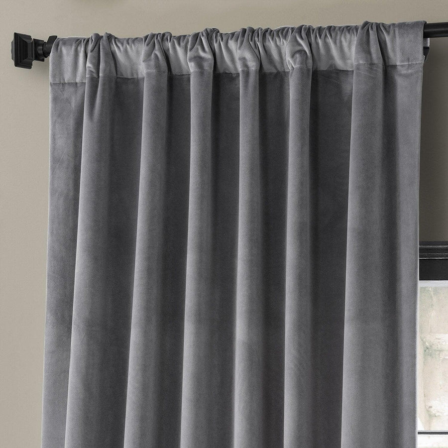 Haven Grey Urban Lush Velvet Curtain
