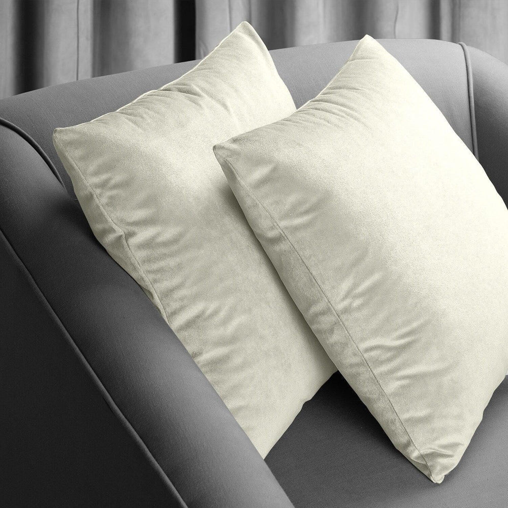 Porcelain White Signature Velvet Cushion Covers - Pair - HalfPriceDrapes.com