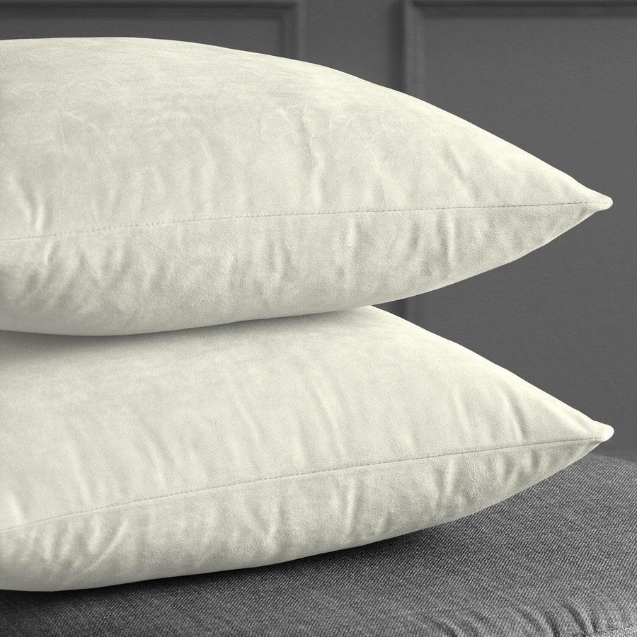 Porcelain White Signature Velvet Cushion Covers - Pair - HalfPriceDrapes.com