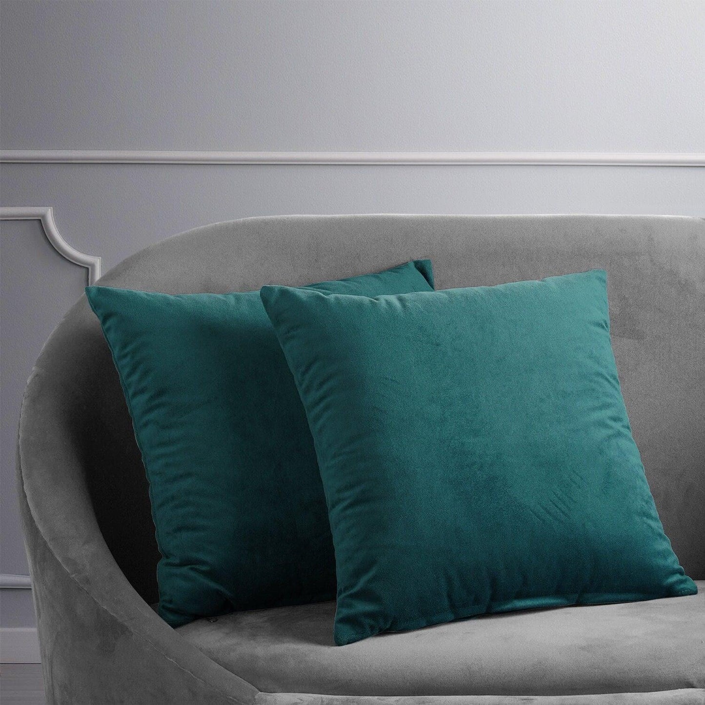 Everglade Teal Signature Velvet Cushion Covers - Pair - HalfPriceDrapes.com