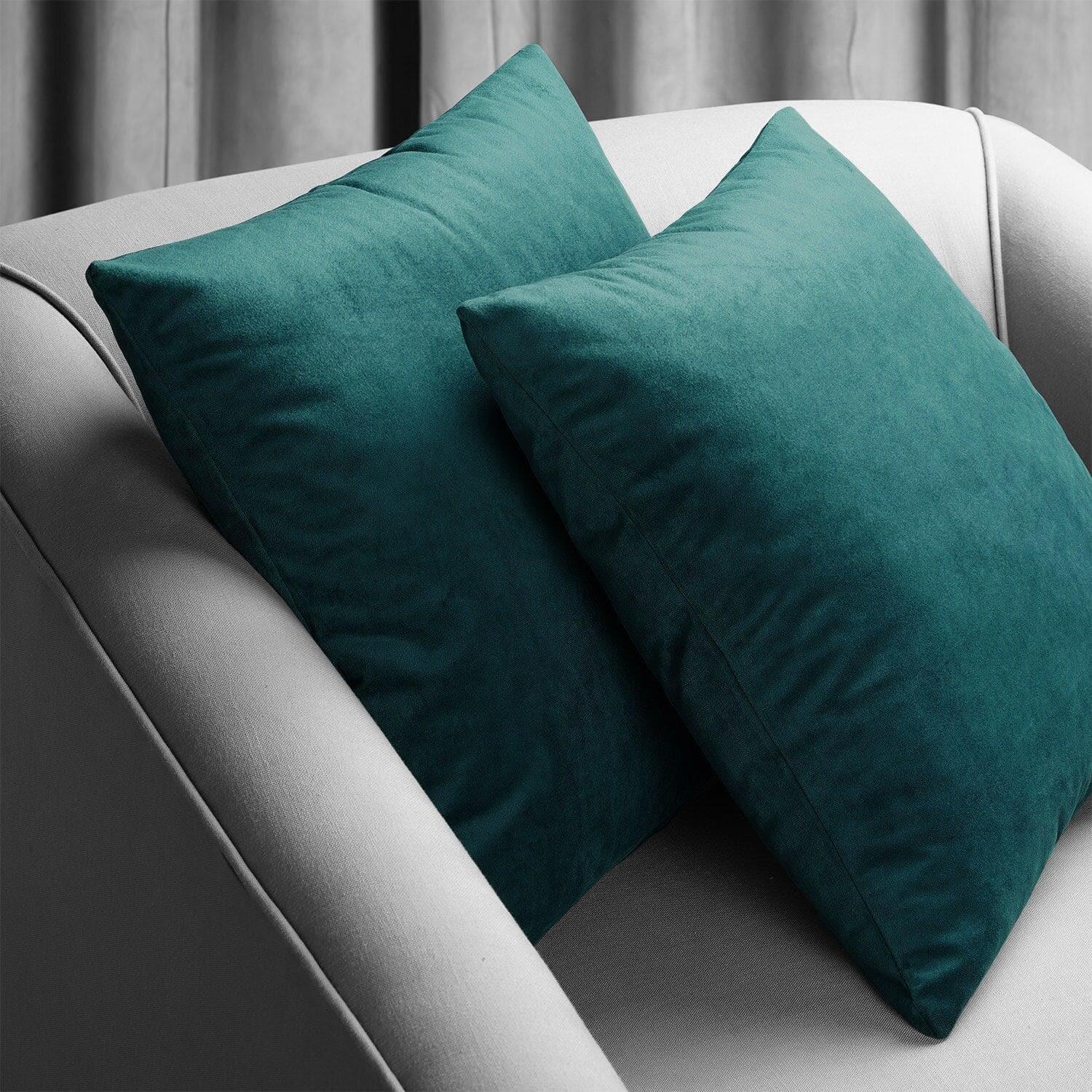 Everglade Teal Signature Velvet Cushion Covers - Pair - HalfPriceDrapes.com