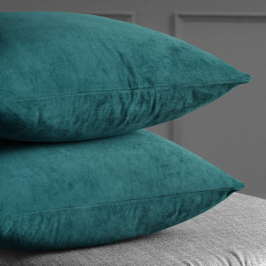 Everglade Teal Signature Velvet Cushion Covers - Pair - HalfPriceDrapes.com