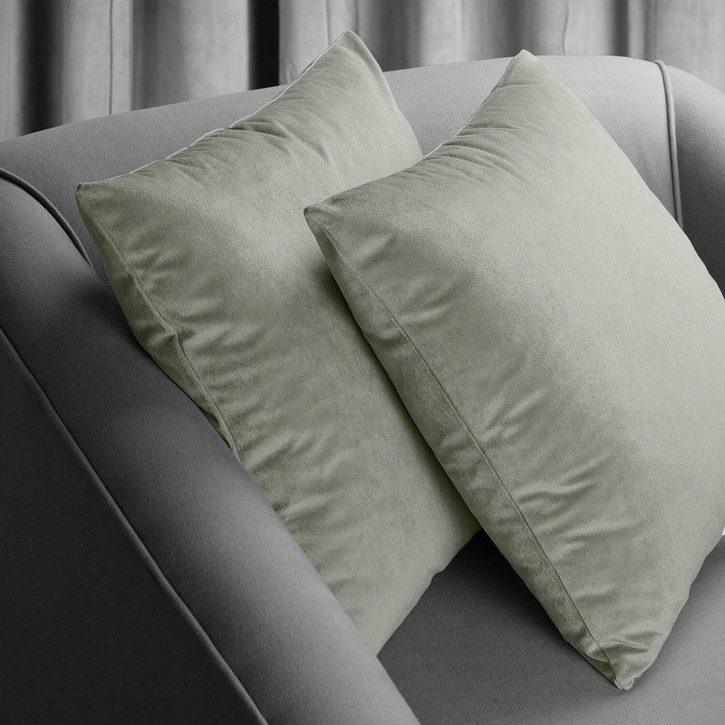 Silver Grey Signature Velvet Cushion Covers - Pair - HalfPriceDrapes.com