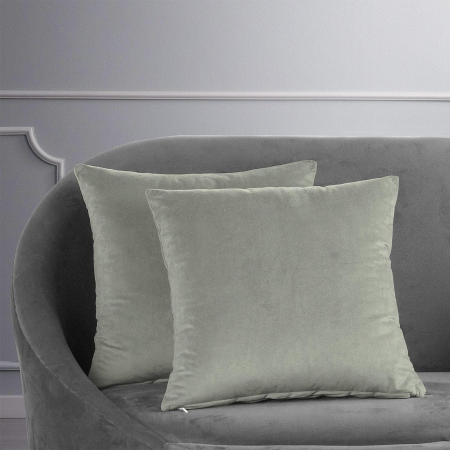 Silver Grey Signature Velvet Cushion Covers - Pair - HalfPriceDrapes.com