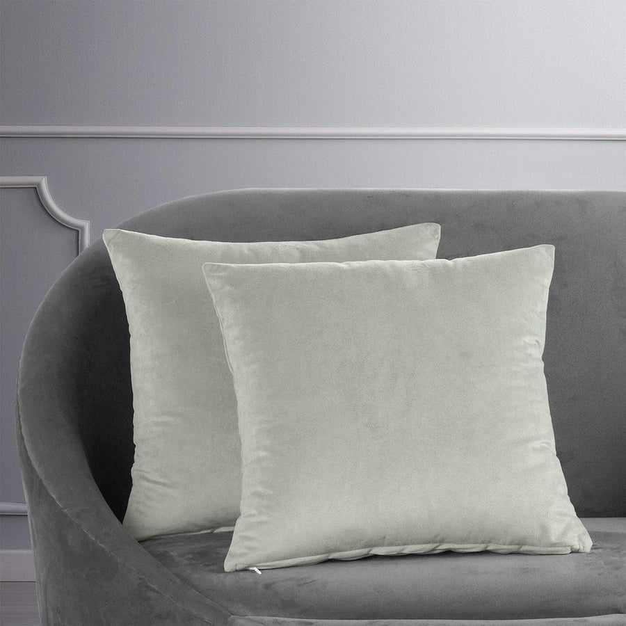 Reflection Grey Signature Velvet Cushion Covers - Pair - HalfPriceDrapes.com