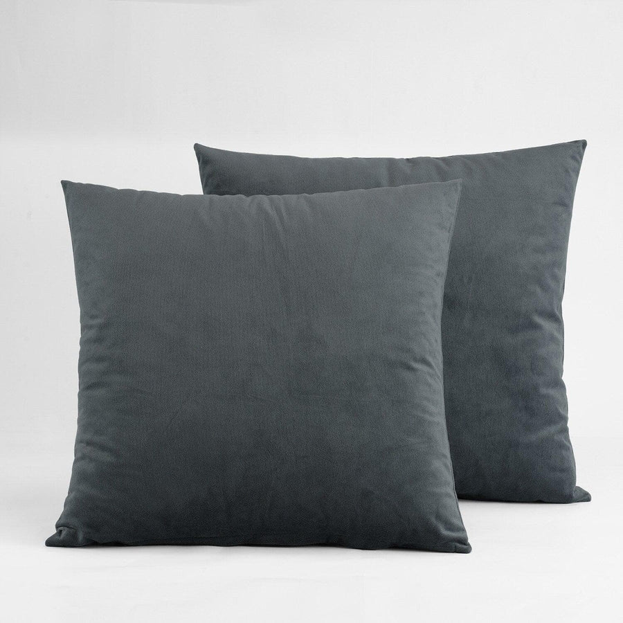 Distance Blue Signature Velvet Cushion Covers - Pair - HalfPriceDrapes.com