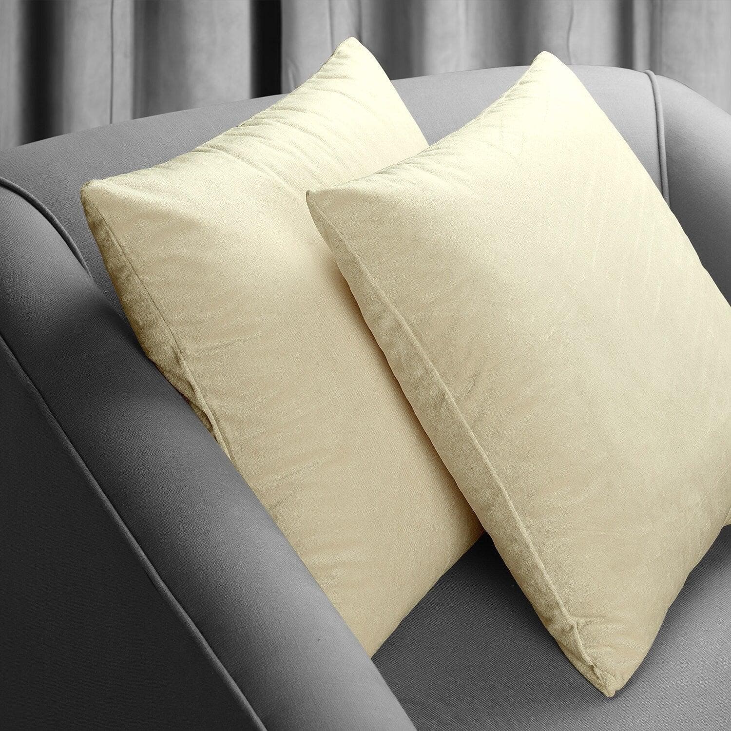 Neutral Ground Signature Velvet Cushion Covers - Pair - HalfPriceDrapes.com