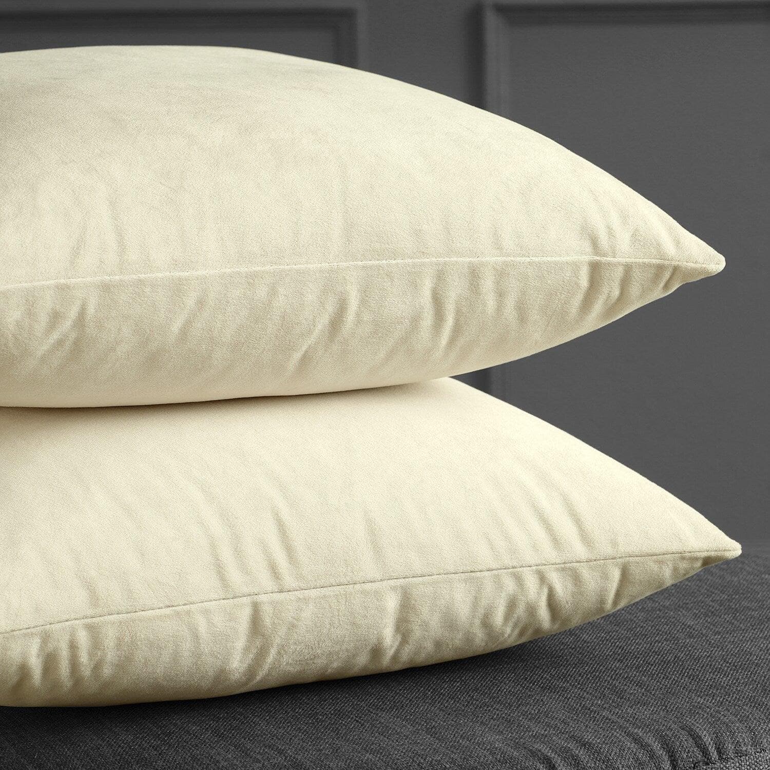 Neutral Ground Signature Velvet Cushion Covers - Pair - HalfPriceDrapes.com