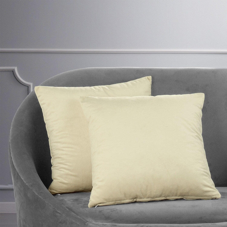 Neutral Ground Signature Velvet Cushion Covers - Pair - HalfPriceDrapes.com