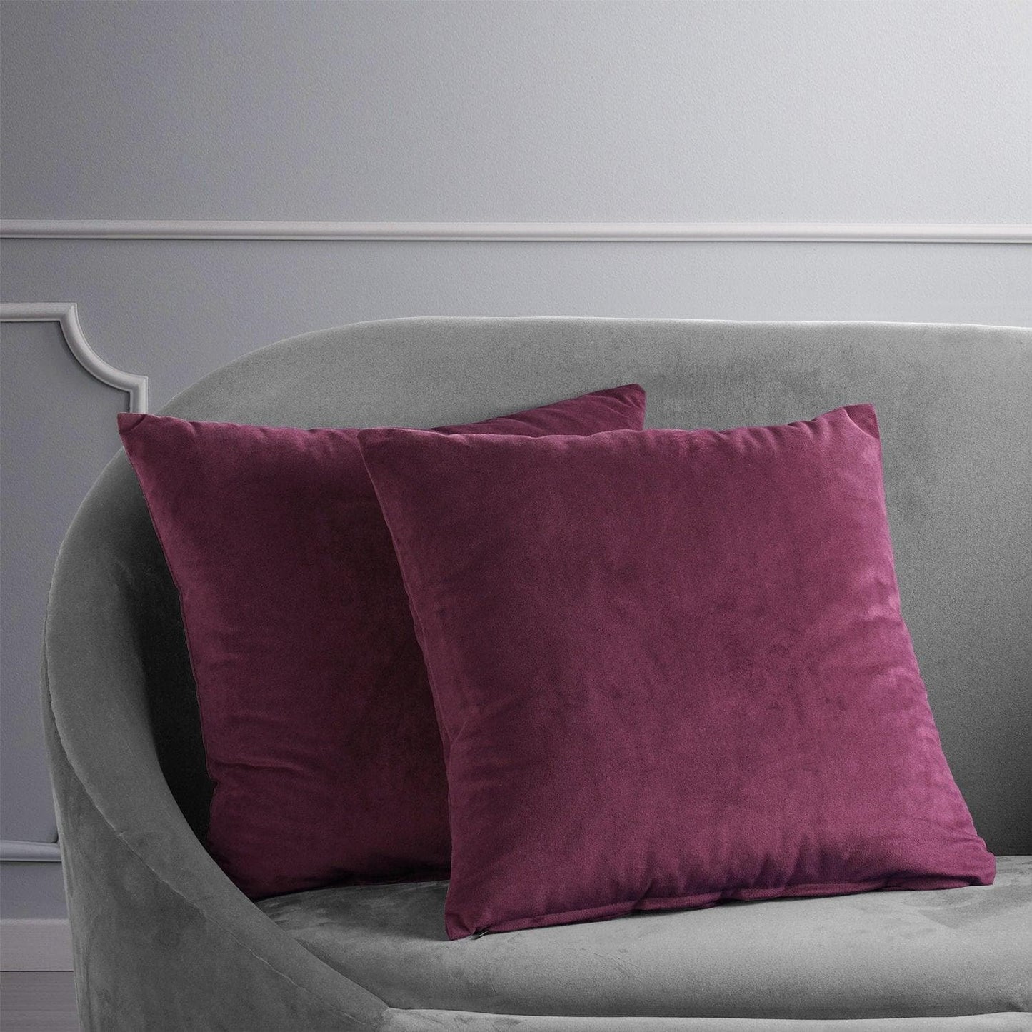 Cabernet Signature Velvet Cushion Covers - Pair - HalfPriceDrapes.com
