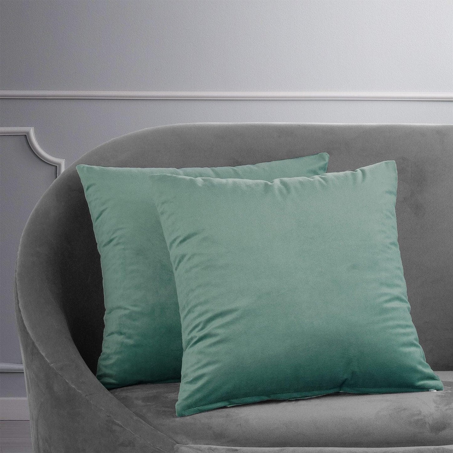 Skylark Blue Signature Velvet Cushion Covers - Pair - HalfPriceDrapes.com