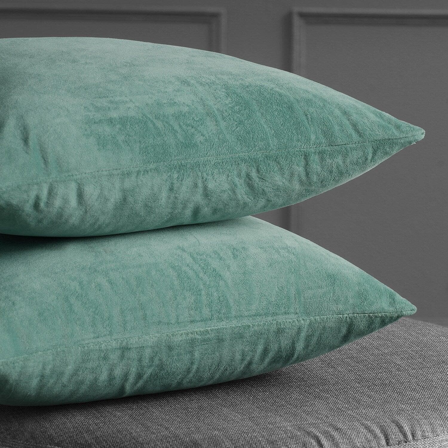 Skylark Blue Signature Velvet Cushion Covers - Pair - HalfPriceDrapes.com