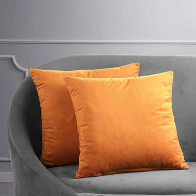 Burnt Pumpkin Signature Velvet Cushion Covers - Pair