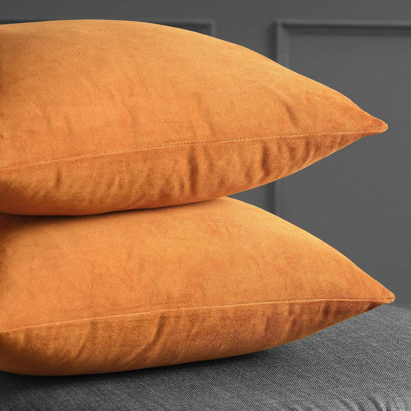 Burnt Pumpkin Signature Velvet Cushion Covers - Pair - HalfPriceDrapes.com
