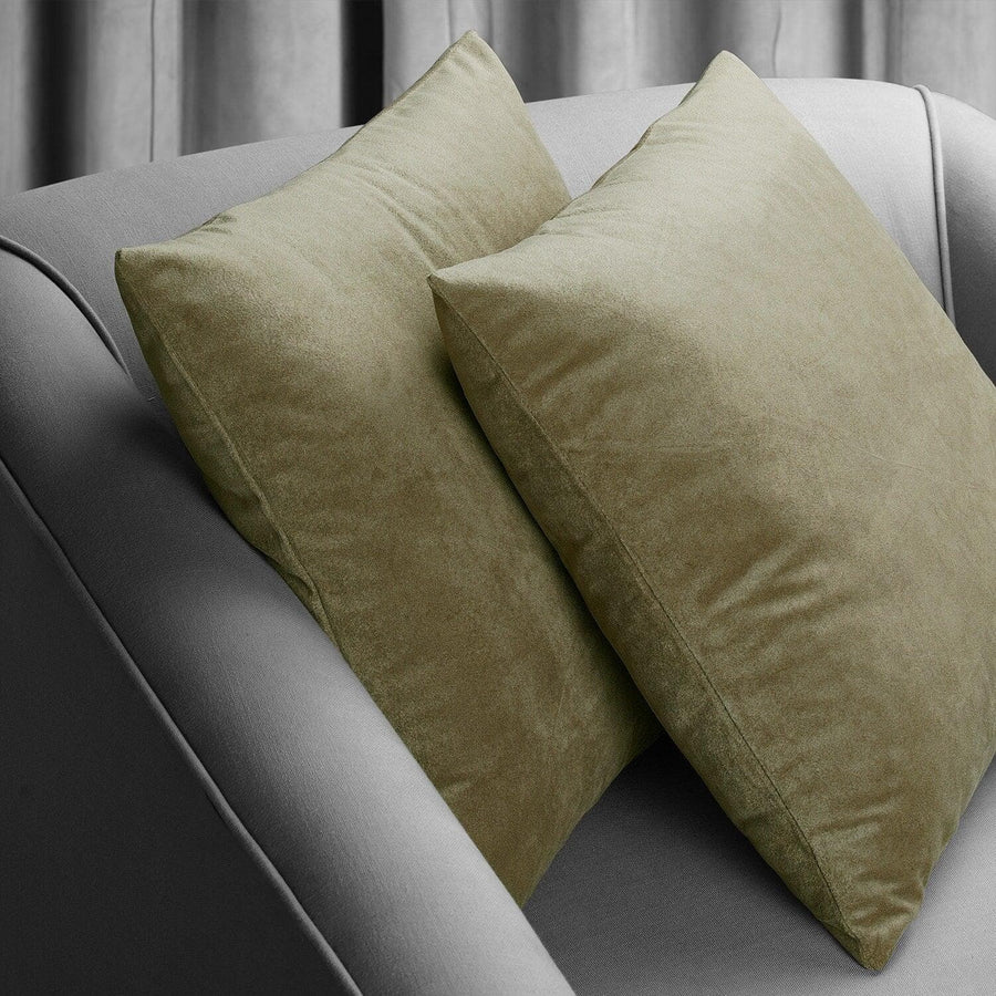 Denver Taupe Signature Velvet Cushion Covers - Pair - HalfPriceDrapes.com