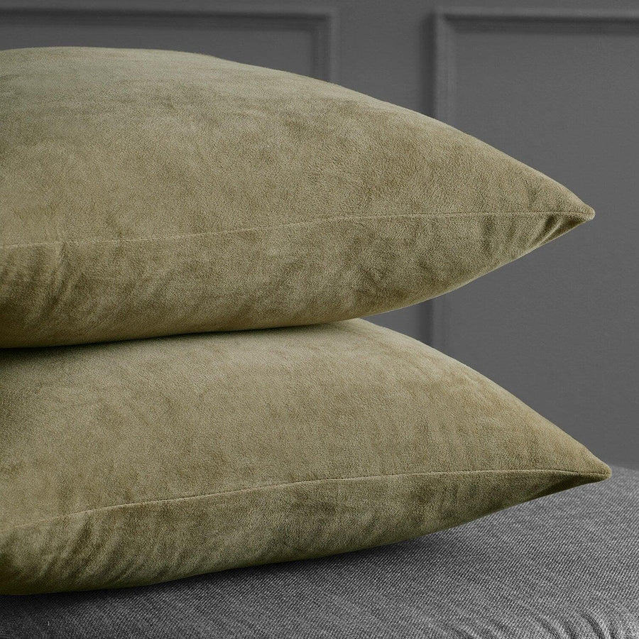 Denver Taupe Signature Velvet Cushion Covers - Pair - HalfPriceDrapes.com