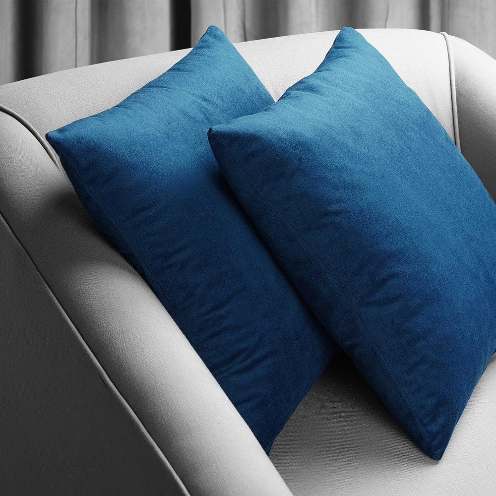 Union Blue Signature Velvet Cushion Covers - Pair - HalfPriceDrapes.com