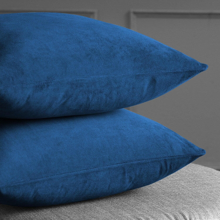 Union Blue Signature Velvet Cushion Covers - Pair - HalfPriceDrapes.com