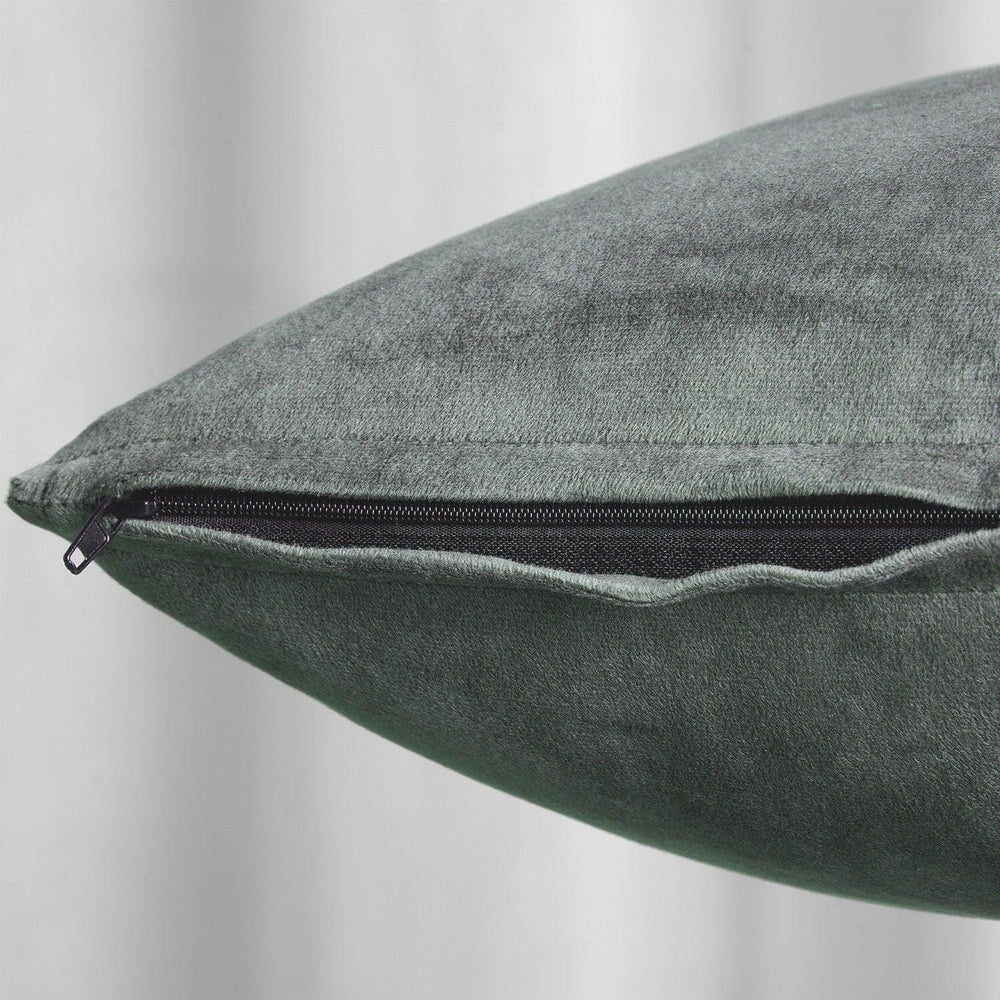 Natural Grey Signature Velvet Cushion Covers - Pair - HalfPriceDrapes.com