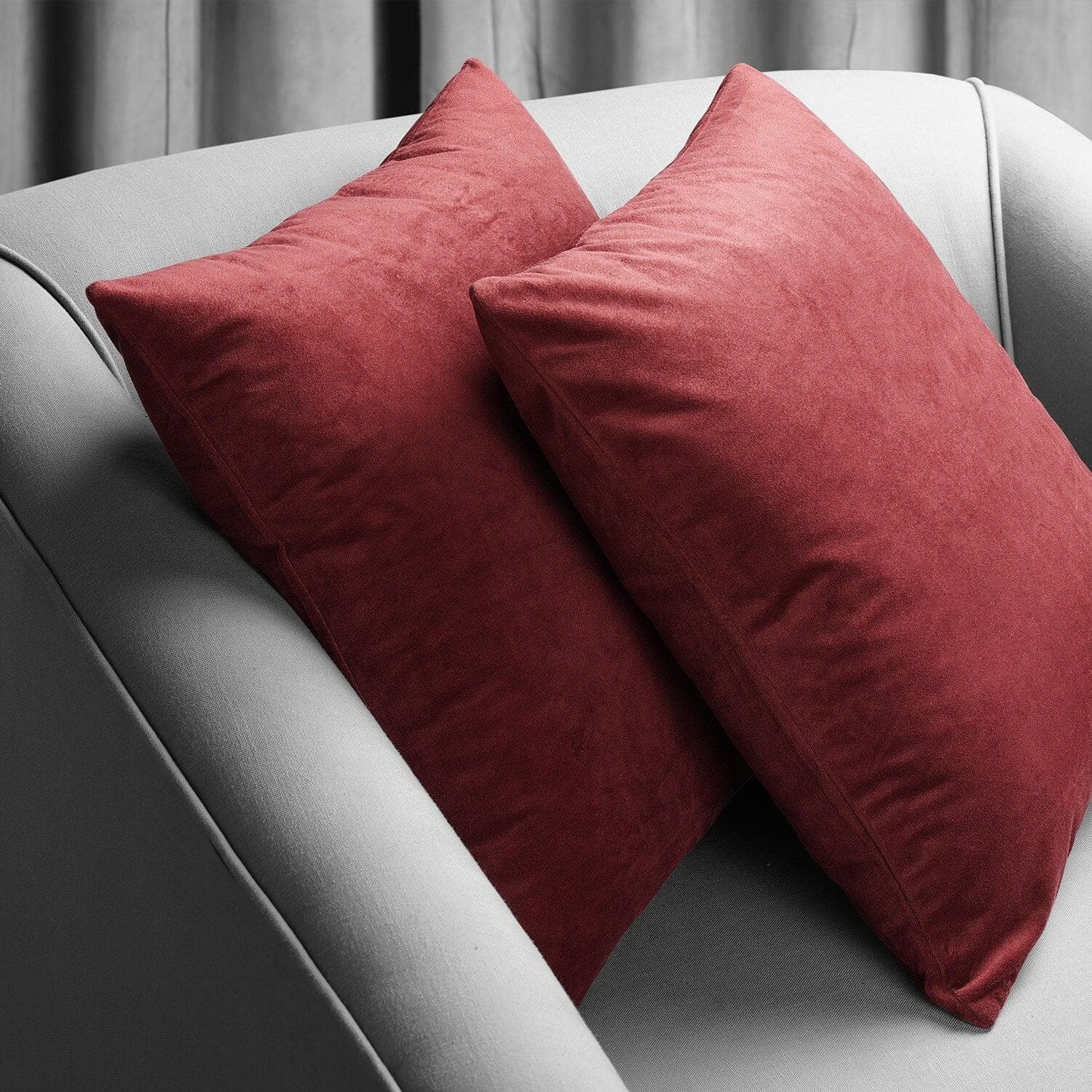 Burgundy Signature Velvet Cushion Covers - Pair - HalfPriceDrapes.com