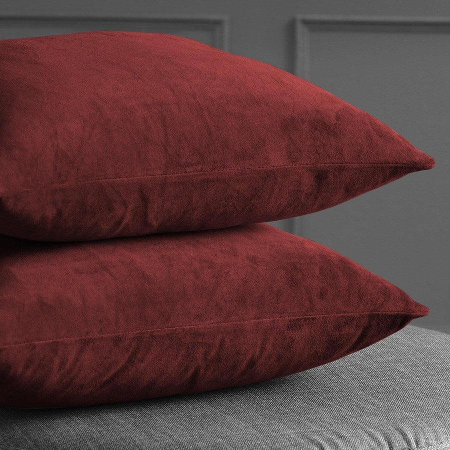 Burgundy Signature Velvet Cushion Covers - Pair - HalfPriceDrapes.com
