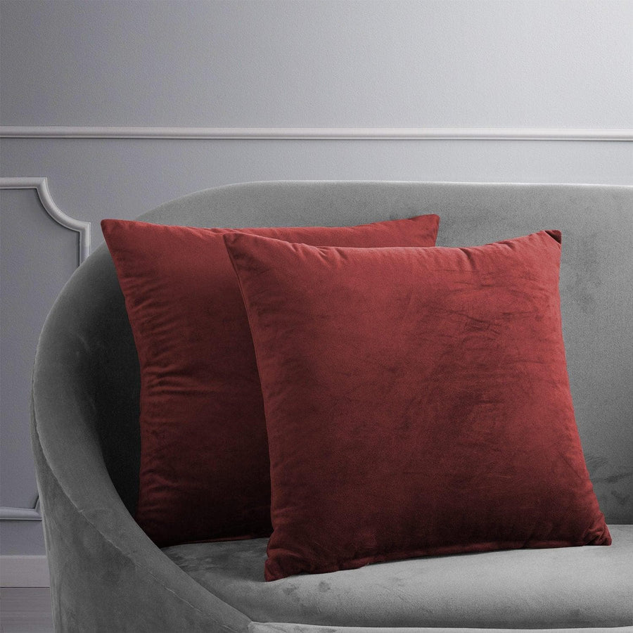 Burgundy Signature Velvet Cushion Covers - Pair - HalfPriceDrapes.com