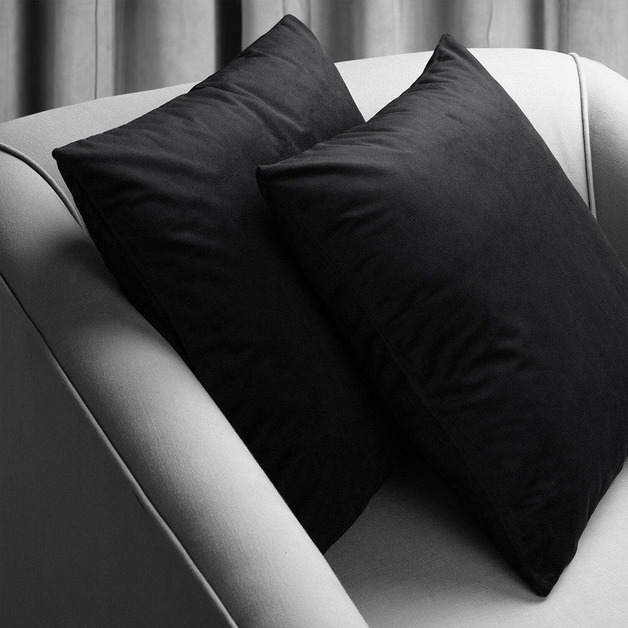 Warm Black Signature Velvet Cushion Covers - Pair - HalfPriceDrapes.com