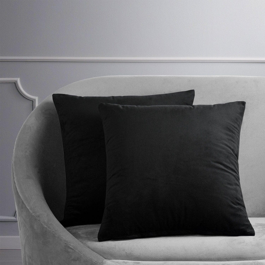 Warm Black Signature Velvet Cushion Covers - Pair - HalfPriceDrapes.com