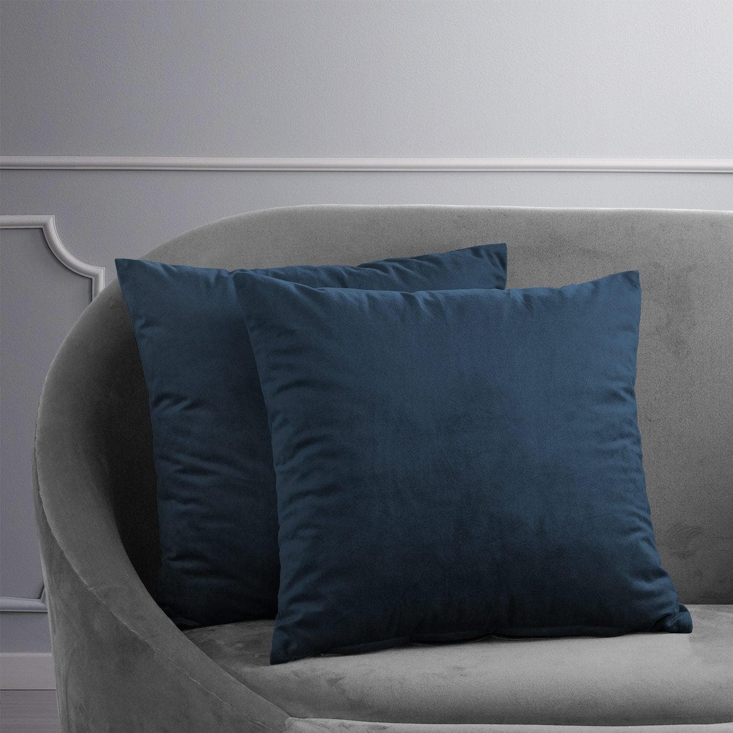 Midnight Blue Signature Velvet Cushion Covers - Pair - HalfPriceDrapes.com