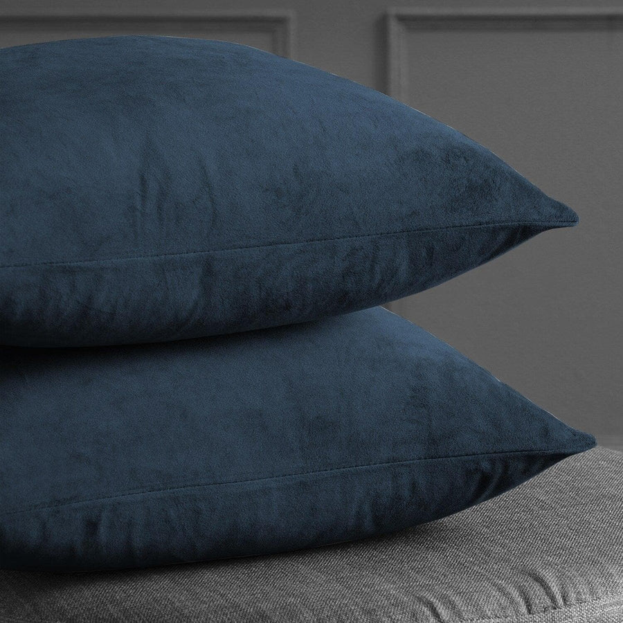Midnight Blue Signature Velvet Cushion Covers - Pair - HalfPriceDrapes.com