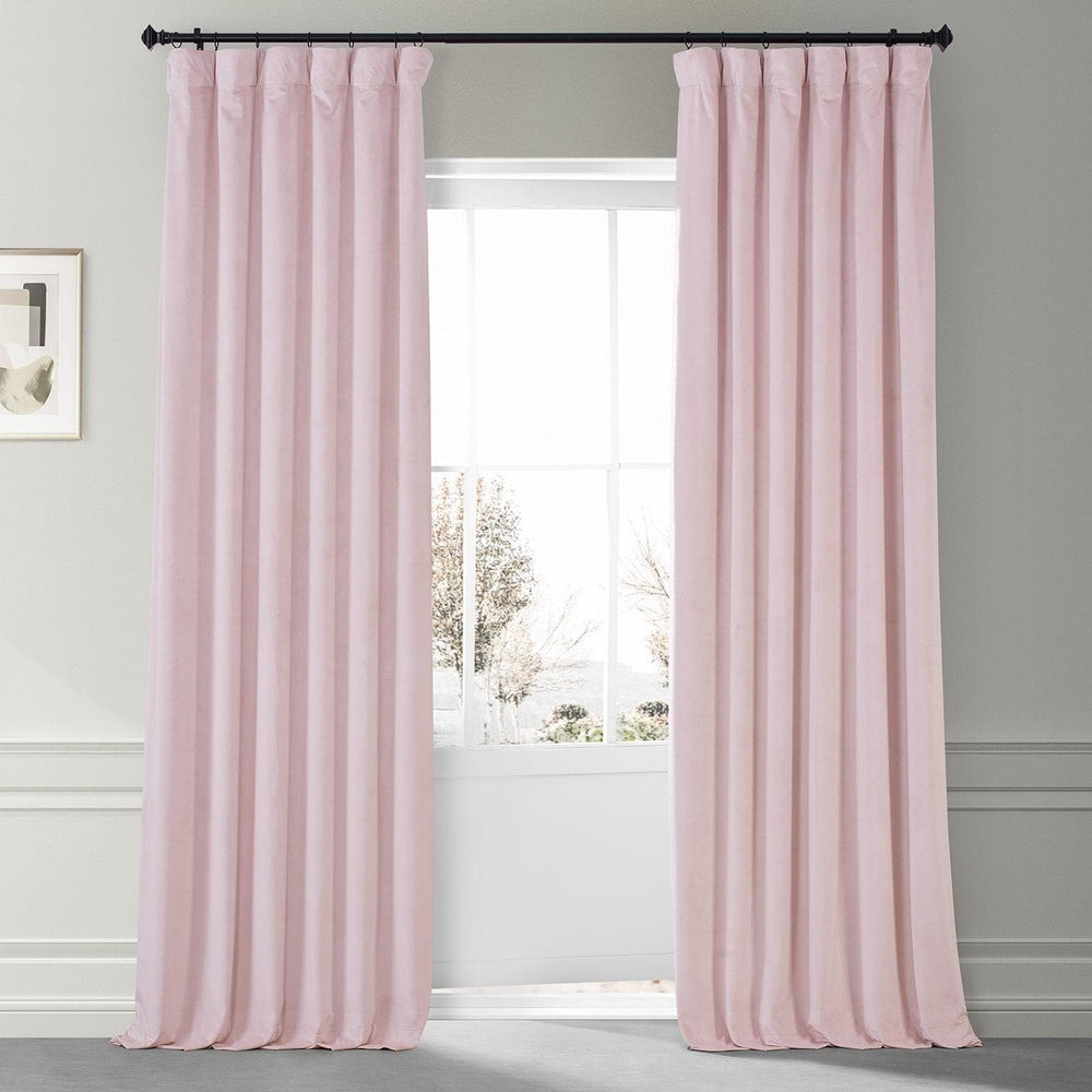 Rose Water Signature Plush Velvet Hotel Blackout Curtain - HalfPriceDrapes.com