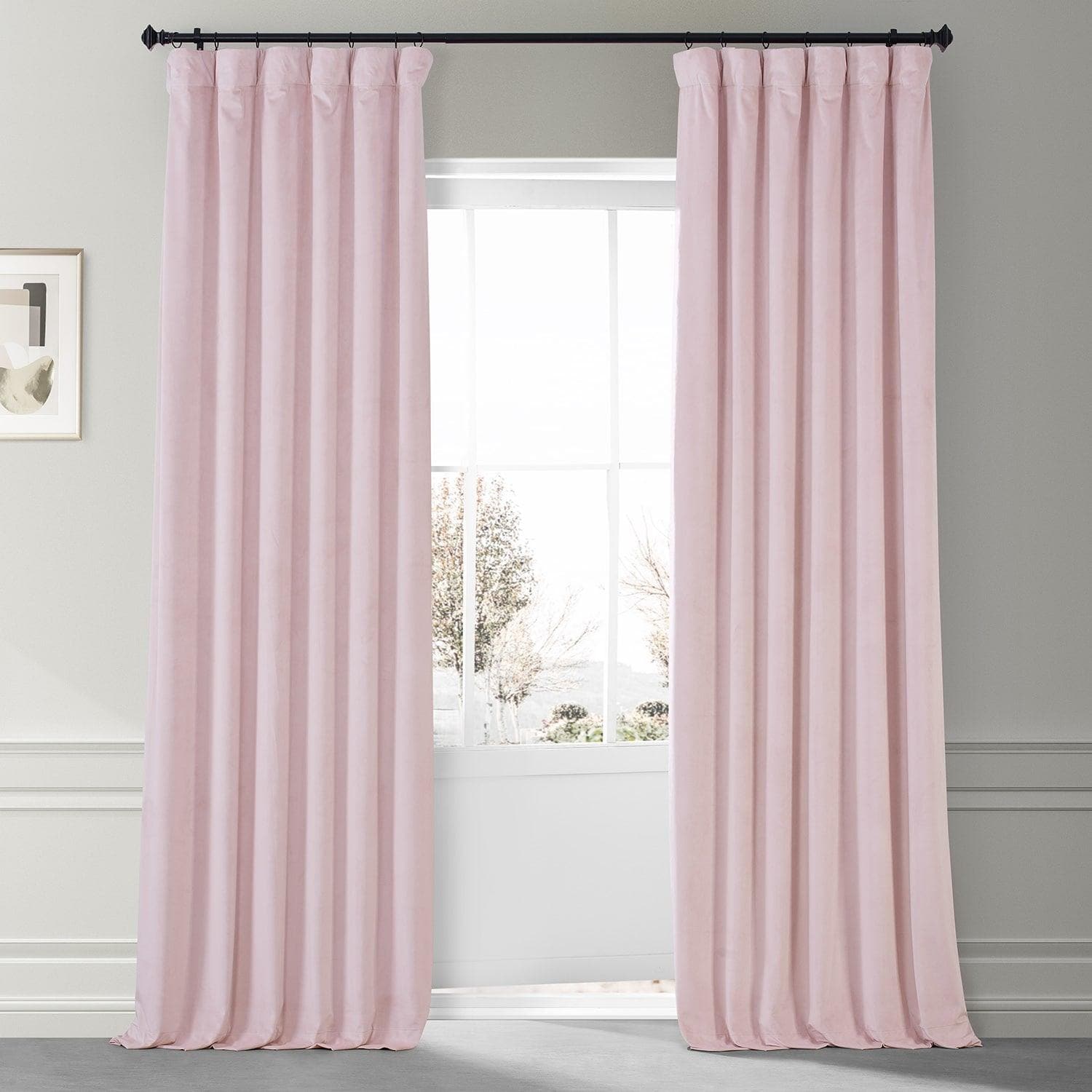 Rose Water Signature Plush Velvet Hotel Blackout Curtain - HalfPriceDrapes.com