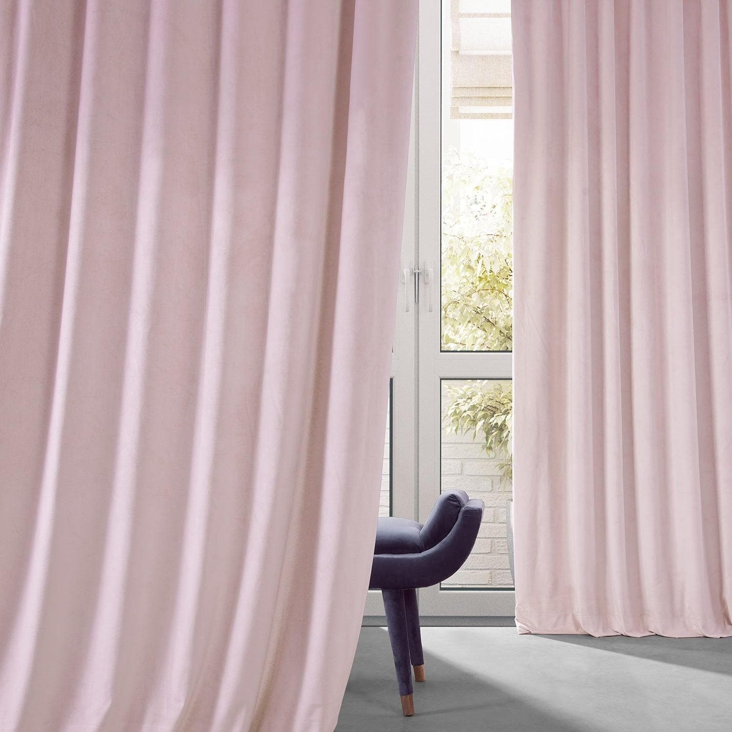 Rose Water Signature Plush Velvet Hotel Blackout Curtain - HalfPriceDrapes.com