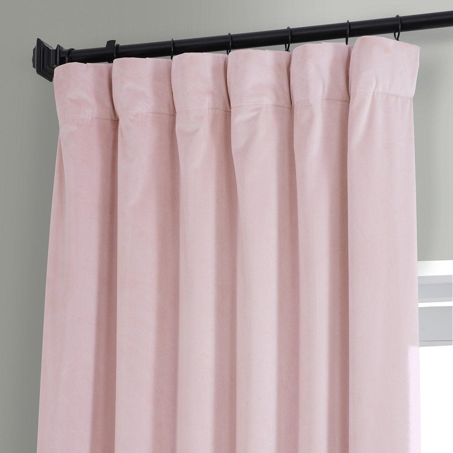 Rose Water Signature Plush Velvet Hotel Blackout Curtain - HalfPriceDrapes.com