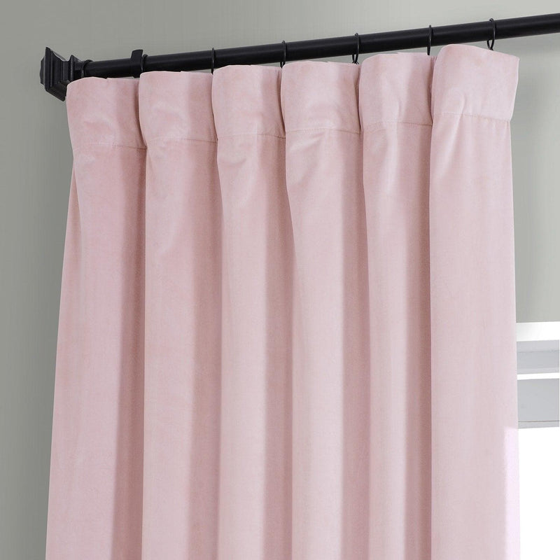 Rose Water Signature Plush Velvet Hotel Blackout Curtain - HalfPriceDrapes.com