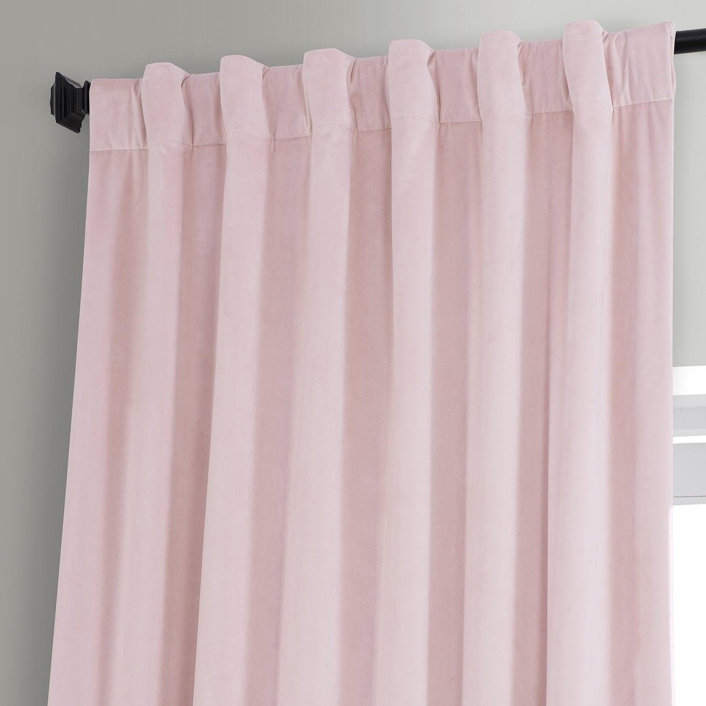 Rose Water Signature Plush Velvet Hotel Blackout Curtain - HalfPriceDrapes.com