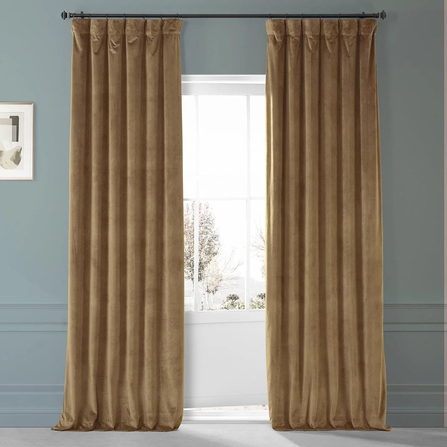 Sweet And Spicy Rum Signature Plush Velvet Hotel Blackout Curtain - HalfPriceDrapes.com