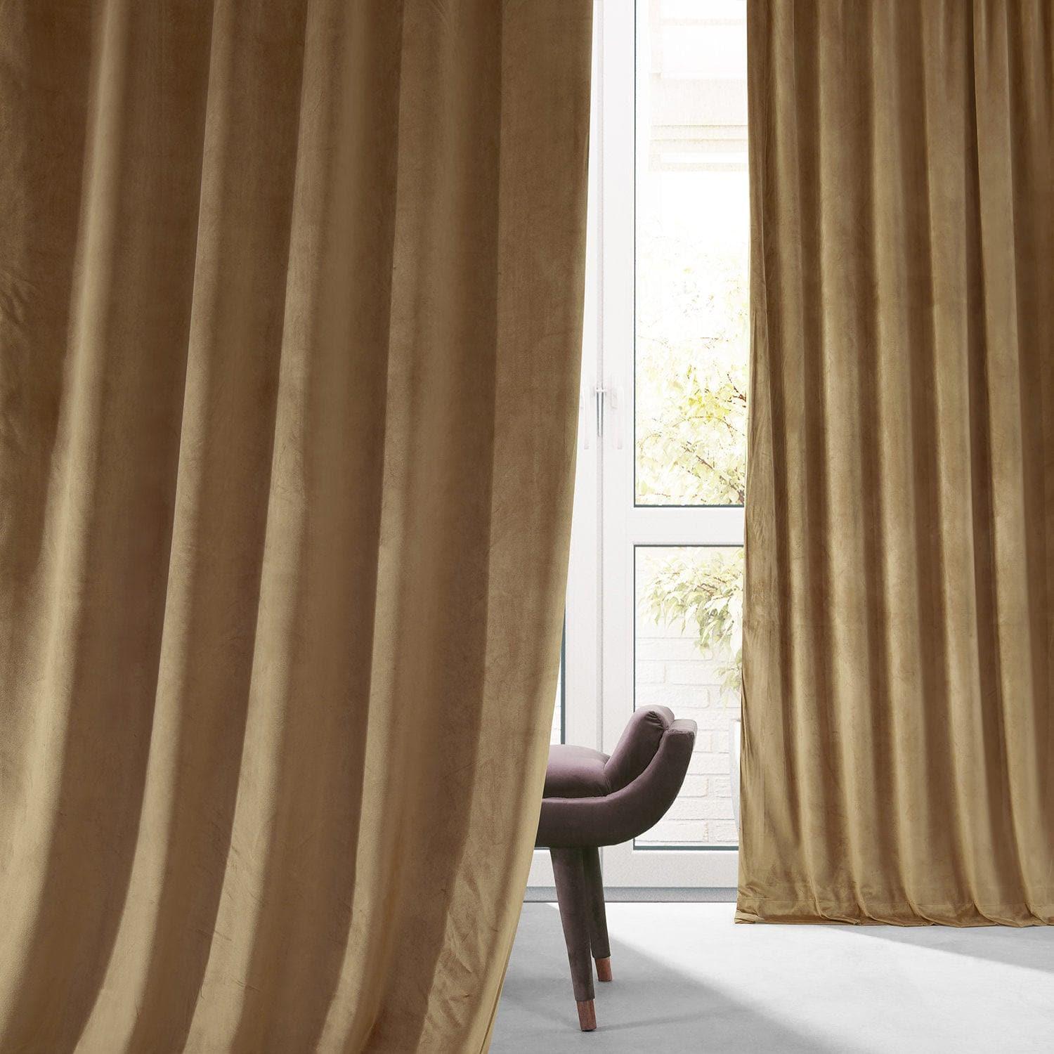Sweet And Spicy Rum Signature Plush Velvet Hotel Blackout Curtain - HalfPriceDrapes.com