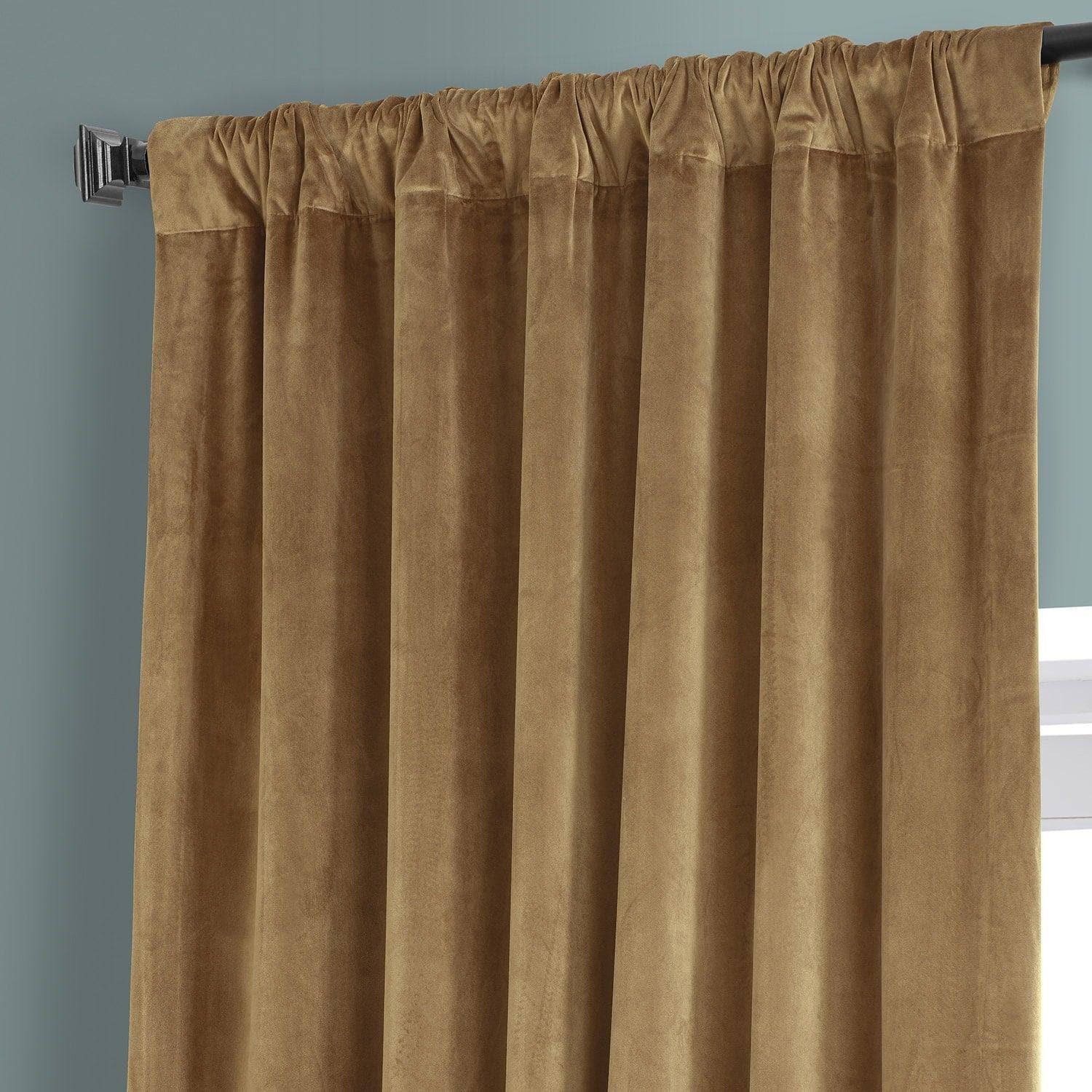 Sweet And Spicy Rum Signature Plush Velvet Hotel Blackout Curtain - HalfPriceDrapes.com