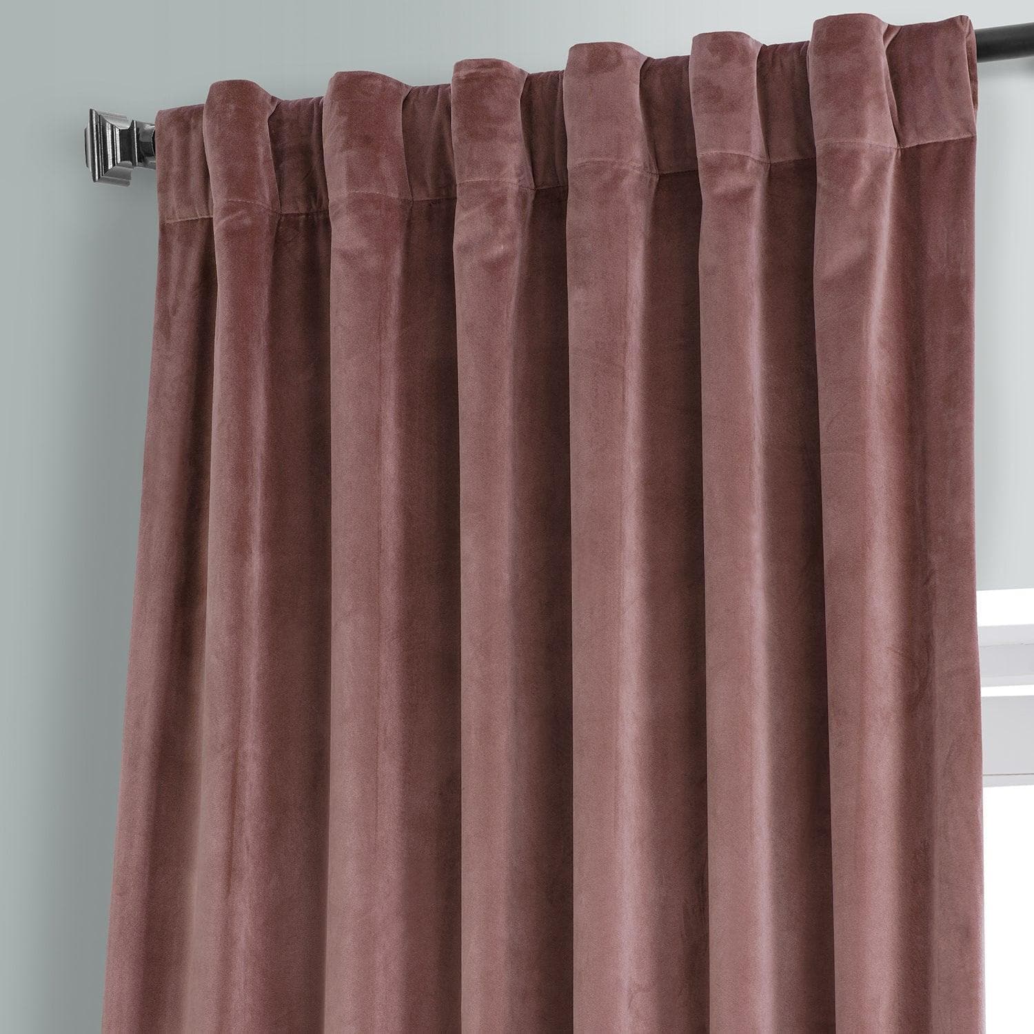Rosehip Signature Plush Velvet Hotel Blackout Curtain - HalfPriceDrapes.com